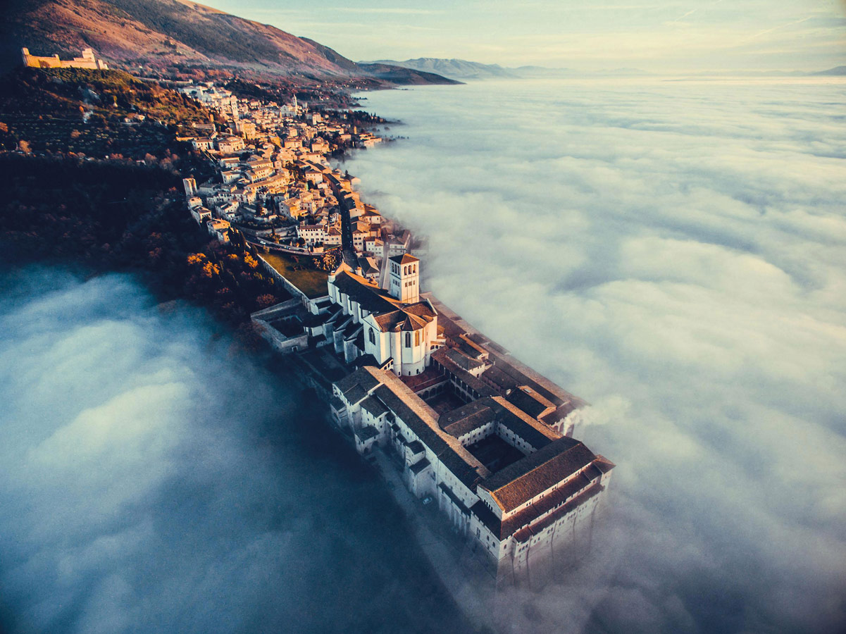 Assisi Over the Clouds, © Francesco Cattuto, Winner, DrAw Photo Contest - Drone Awards