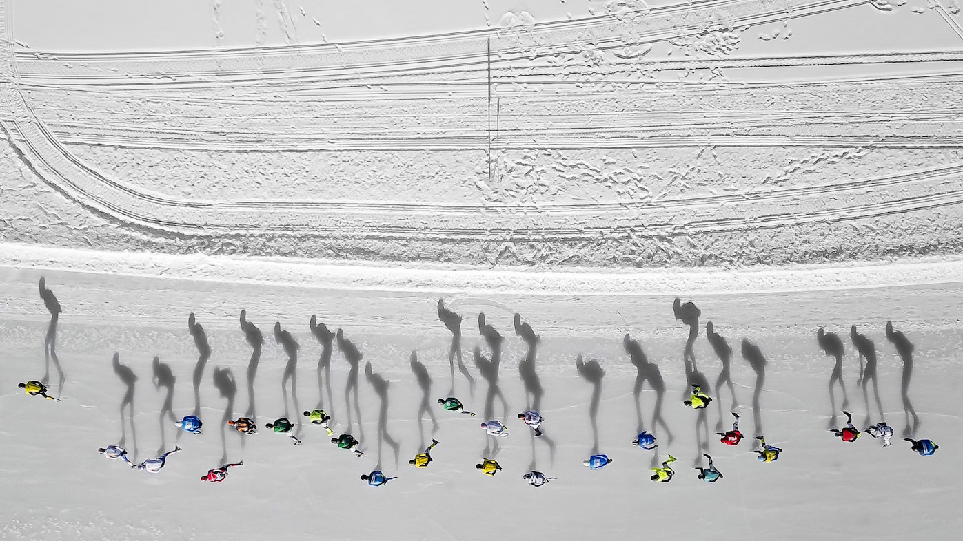 Skating Shadows, © Vincent Riemersma, Winner, DrAw Photo Contest - Drone Awards