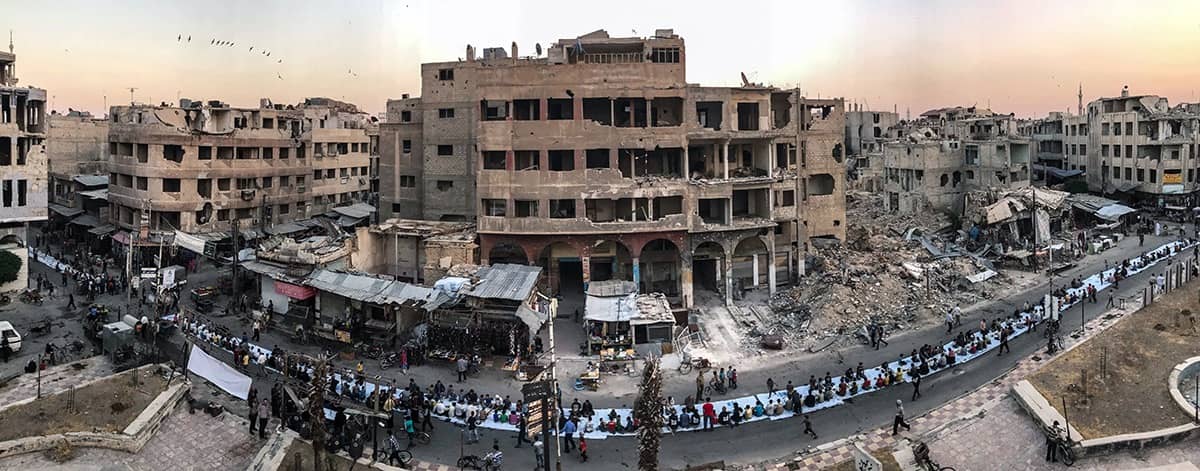 Iftar Amongst the Ruins, © Mohammed Badra, Syria, 1st Place – News/Events, IPPAWARDS - iPhone Photography Awards