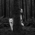 Woman + Wolf, © Melissa Amber + River Lee, Canada, 1st Place — Black & White Conceptual Series Of The Year 2017, MonoVisions Photography Awards