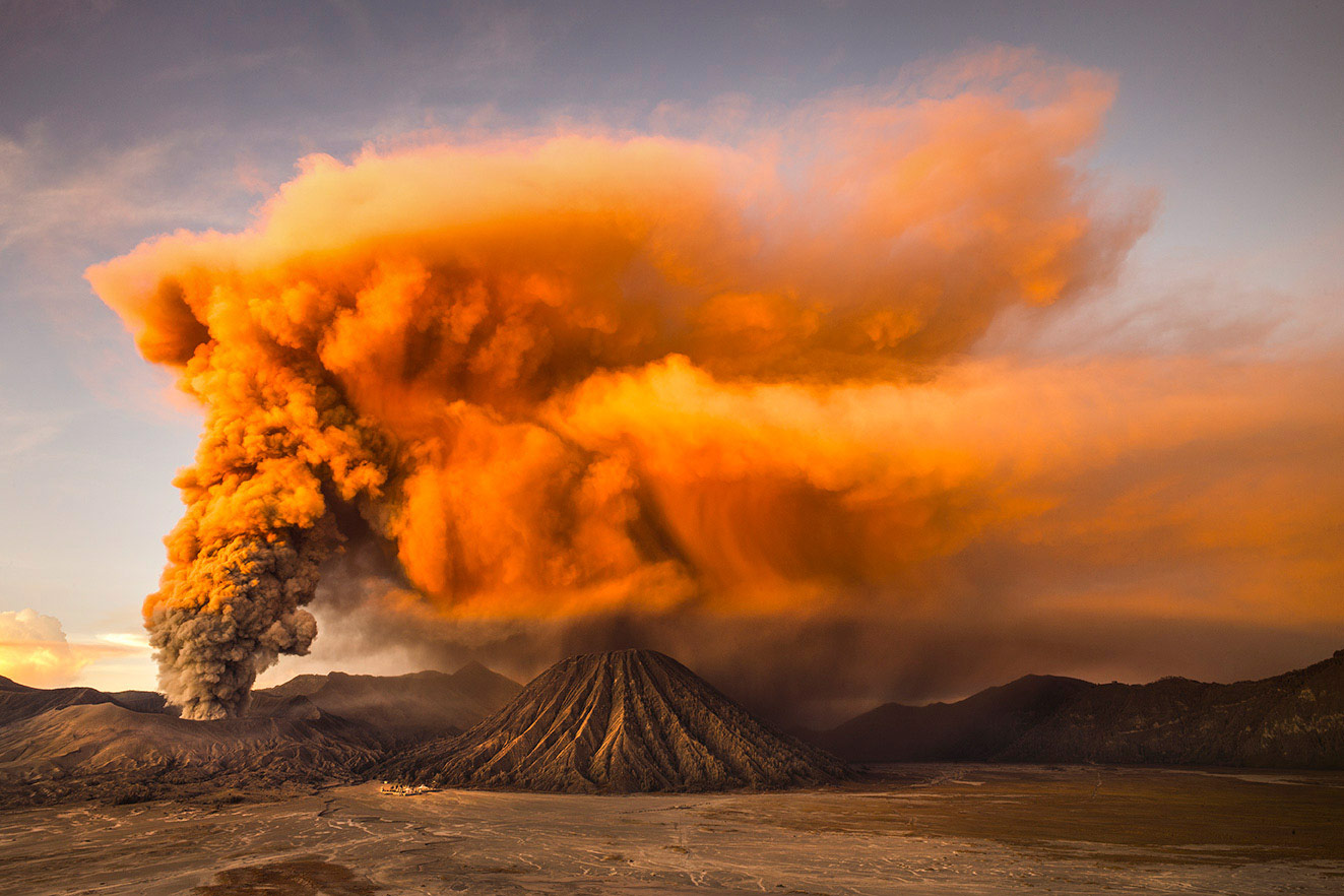Mt. Bromo’s Eruption, Mt. Bromo, Indonesia, © Riksa Dewantara, Surabaya, Indonesia, Highly Honored Landscape, Nature's Best Photography Asia