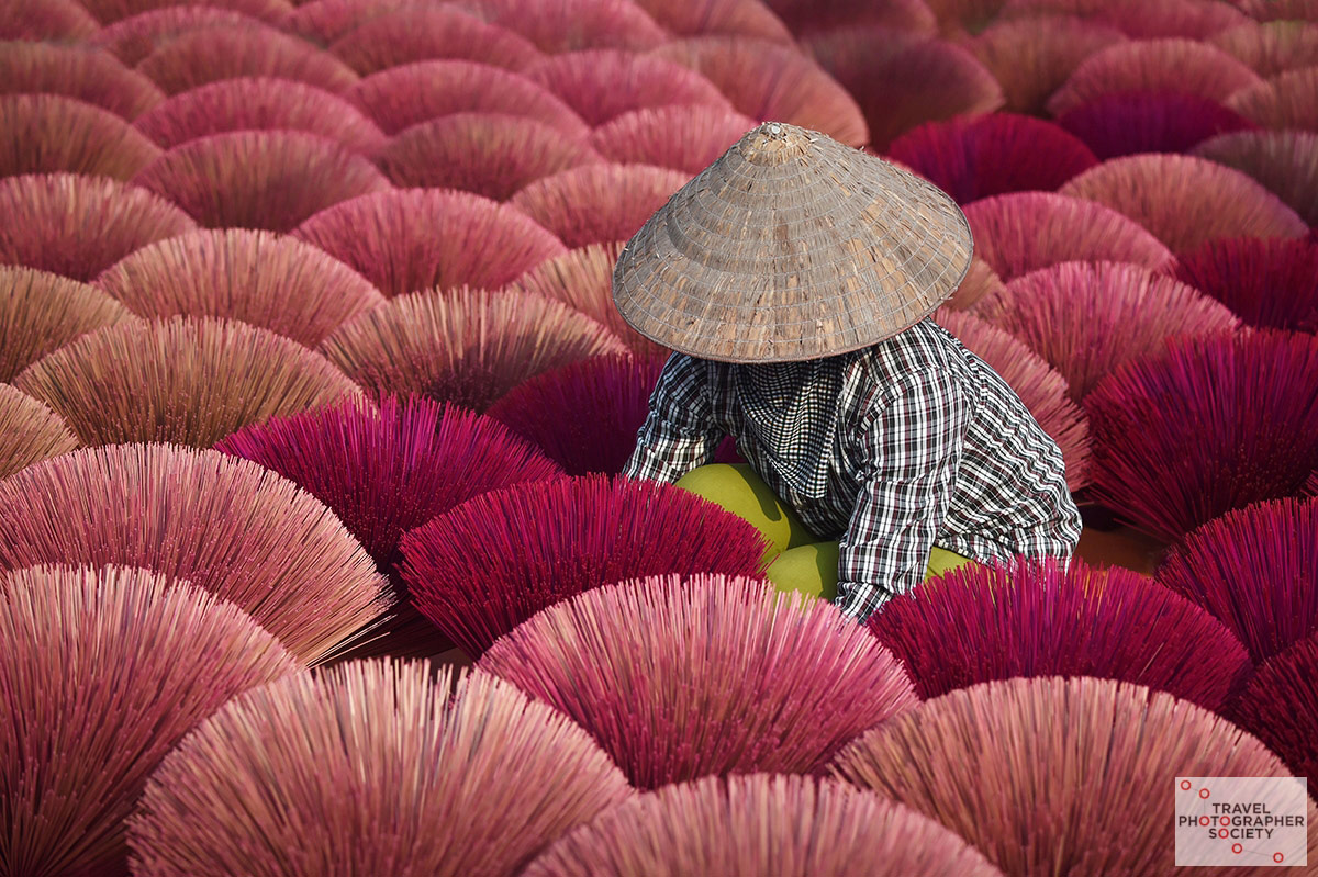 Red Incense, © Yen Sin Wong, Yongchun, China, Finalist, Travel Photographer Society Moments Winner